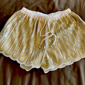 Gold Sequin Shorts